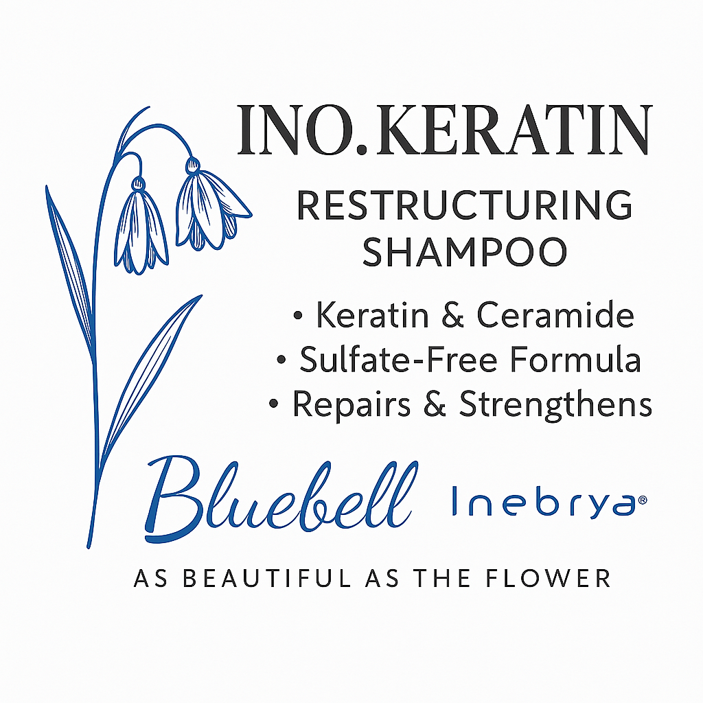  شامپو کراتین بازسازی‌کننده اینبریا – حجم ۱۰۰۰ میل | ترمیم عمیق و لطافت حرفه‌ای 
