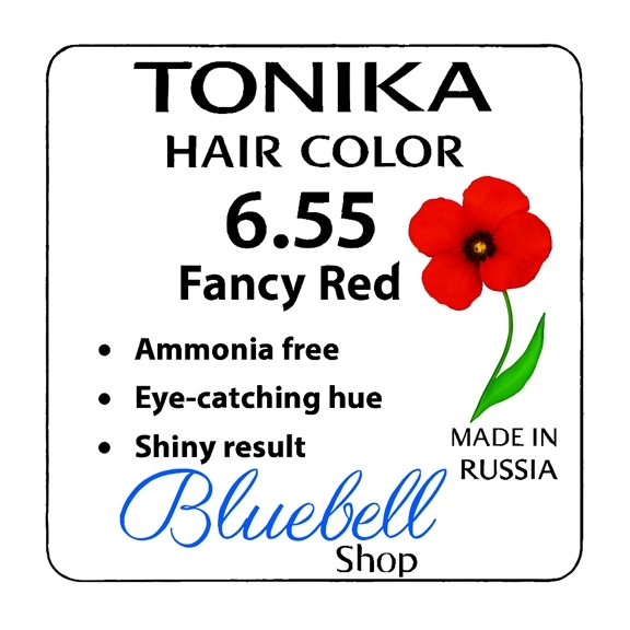 رنگ مو تونیکا شماره 6.55 | قرمز فانتزی بدون آمونیاک با جلوه جسورانه و درخشندگی بالا