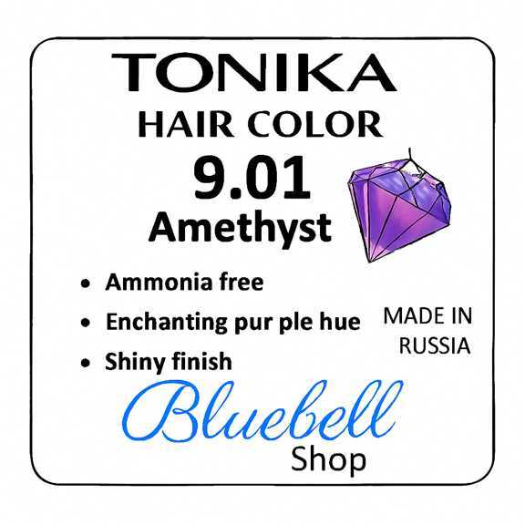  رنگ مو تونیکا شماره 9.01 | آمیتیست بدون آمونیاک با جلوه بنفش روشن و درخشندگی لطیف 