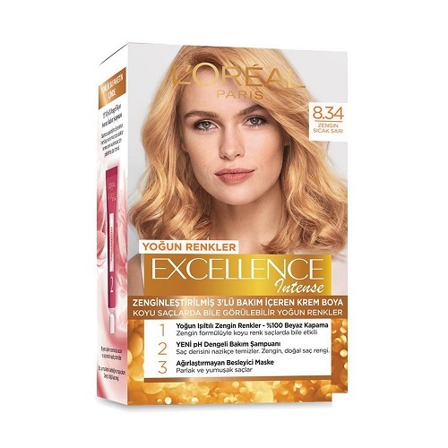 رنگ مو لورآل اکسلانس شماره ۸.۳۴ – بلوند طلایی مسی