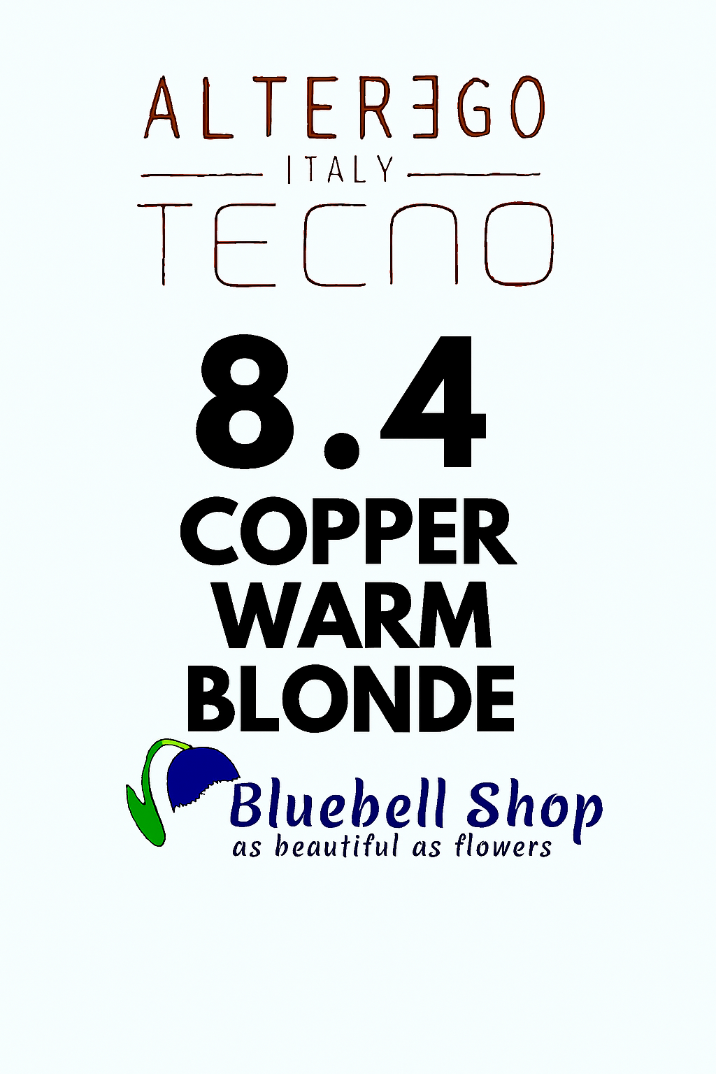  رنگ مو آلترگو تکنو 8.4 بلوند مسی طلایی Alter Ego Techno Hair Color 8.4 Copper Golden Blonde – Made in Italy رنگ بلوند رو 