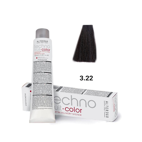 رنگ مو آلترگو تکنو 3.22 بلوطی زنبقی قوی (Alter Ego Techno Hair Color 3.22 Dark Chestnut Intense Iris – Made in Italy) | 
