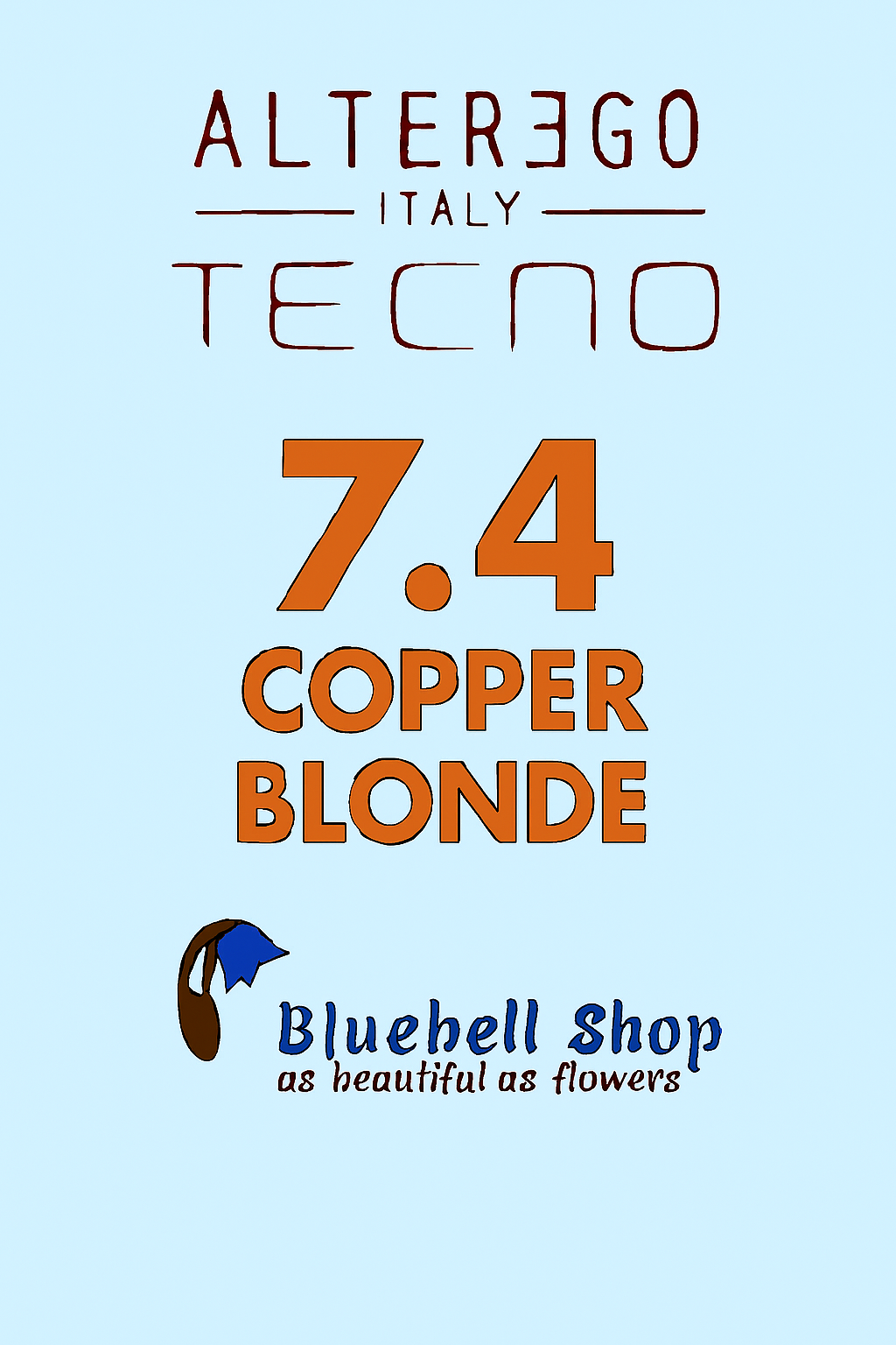 رنگ مو آلترگو تکنو 7.4 بلوند مسی Alter Ego Techno Hair Color 7.4 Copper Blonde – Made in Italy رنگ بلوند متوسط با تناژ م