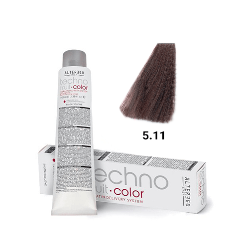  رنگ مو آلترگو تکنو 5.11 قهوه‌ای روشن خاکستری قوی 