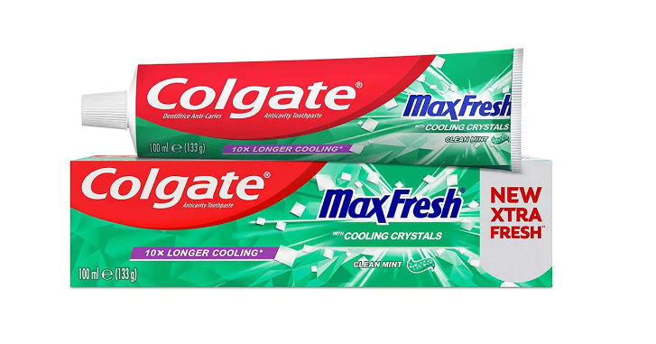 خمیر دندان کلگیت Max Fresh | طراوت نعنا، پاک‌کنندگی عمیق و تنفس تازه