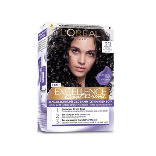 رنگ مو لورآل اکسلانس شماره ۳.۱۱ – قهوهای دودی قوی
