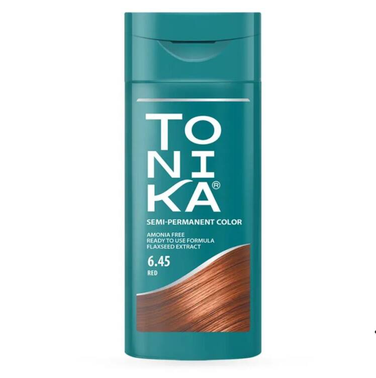 رنگ مو تونیکا شماره 6.45 | بلوند فندوقی بدون آمونیاک با جلوه مسی زنجبیلی و درخشندگی گرم