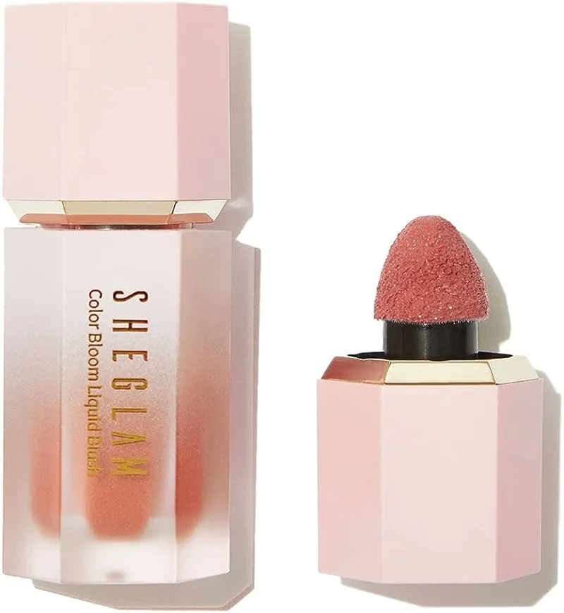  رژگونه مایع شیگلم مدل Risky Business | رنگ قرمز-نارنجی گرم با جلوه مات | SHEGLAM Liquid Blush Risky Business 