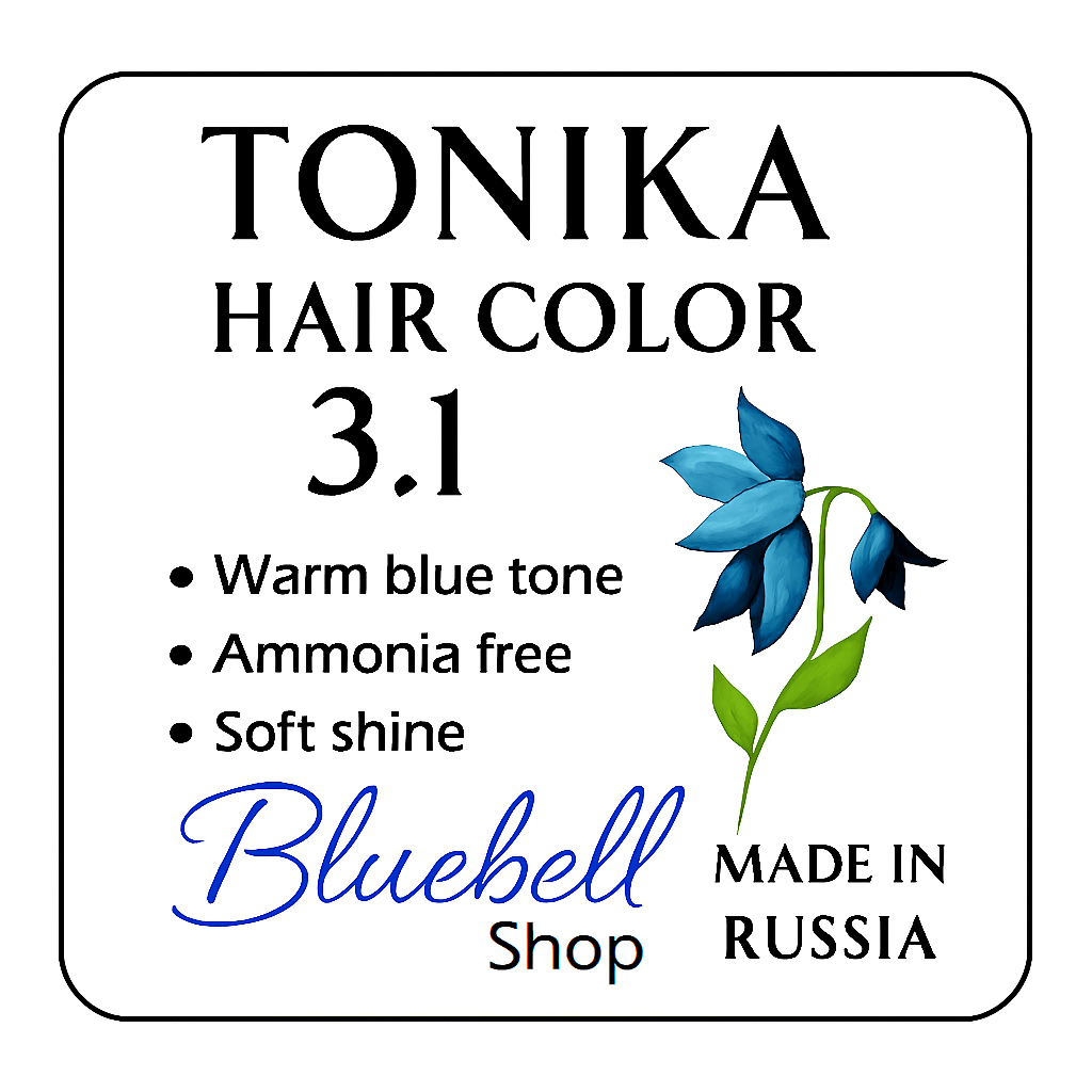  رنگ مو تونیکا شماره 3.1 | آبی گرم بدون آمونیاک با جلوه لطیف و پوشش یکنواخت 