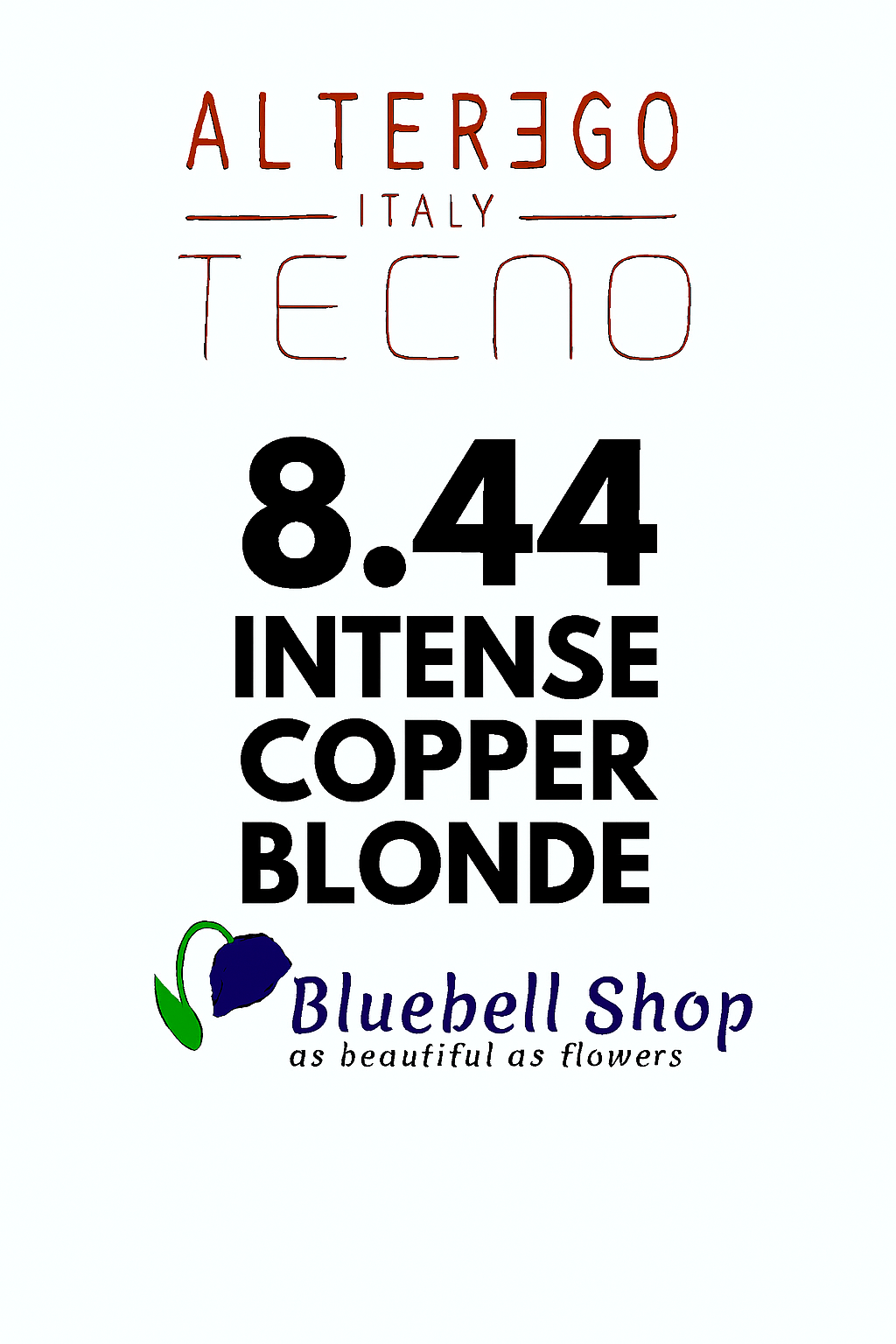 رنگ مو آلترگو تکنو 8.44 بلوند مسی قوی Alter Ego Techno Hair Color 8.44 Intense Copper Blonde – Made in Italy رنگ بلوند ر