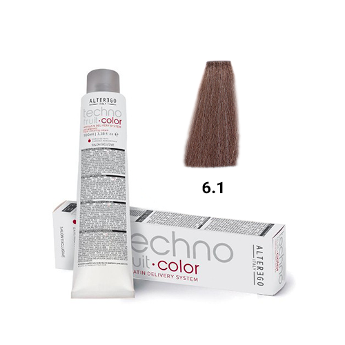 رنگ مو آلترگو تکنو 6.1 بلوند تیره خاکستری Alter Ego Techno Hair Color 6.1 Ash Dark Blonde – Made in Italy رنگ بلوند تیره