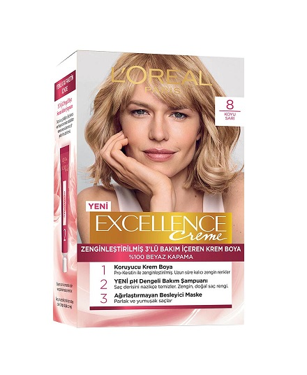 رنگ مو لورآل اکسلانس شماره ۸ – بلوند طبیعی
