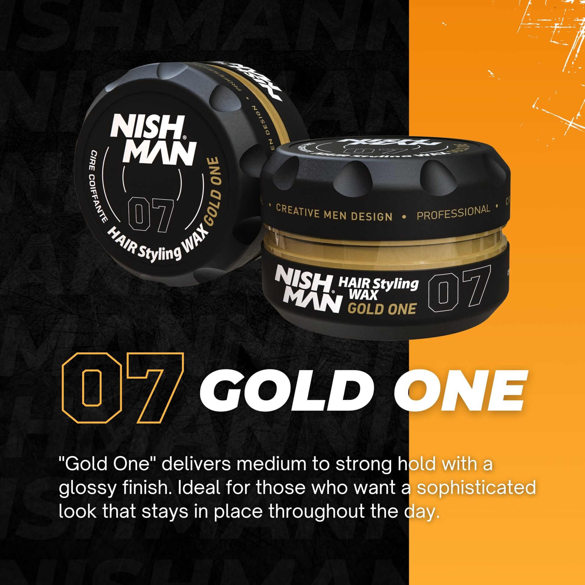  نیش‌من واکس مو شماره ۰۷ GOLD ONE – حالت‌دهی قوی با جلوه طلایی | برند ترکیه‌ای | Bluebell Shop 