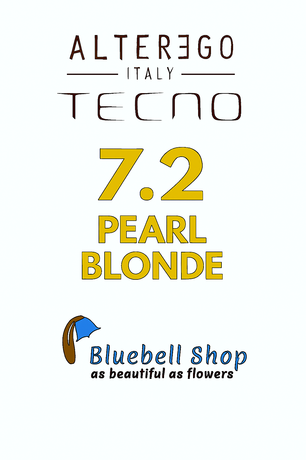  رنگ مو آلترگو تکنو 7.2 بلوند براق Alter Ego Techno Hair Color 7.2 Iridescent Blonde – Made in Italy رنگ بلوند متوسط با ت 