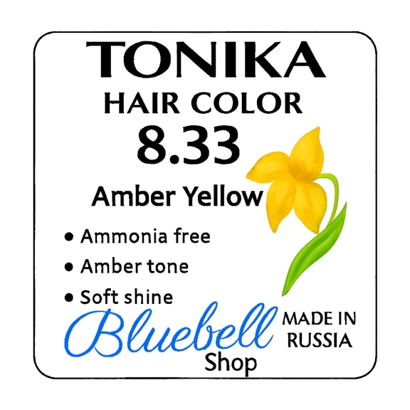  رنگ مو تونیکا شماره 8.33 | انبه‌ای کهربایی بدون آمونیاک با جلوه گرم و درخشندگی لطیف 