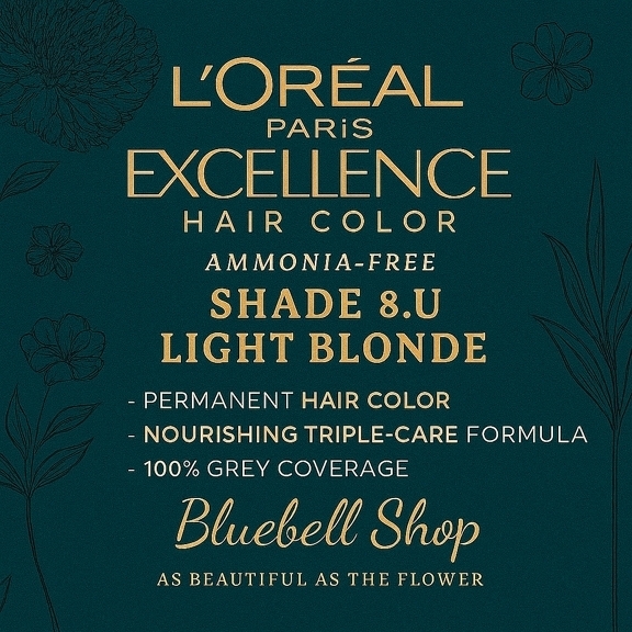  رنگ مو لورآل اکسلانس یونیورسال شماره ۸U – بلوند روشن بدون آمونیاک 