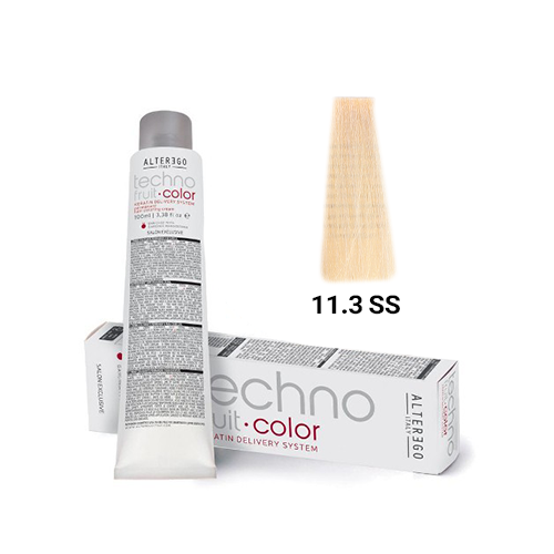 رنگ مو آلترگو تکنو 11.3 پلاتینه طلایی – ساخت ایتالیا Alter Ego Techno Hair Color 11.3 Golden Platinum Blonde – Made in I