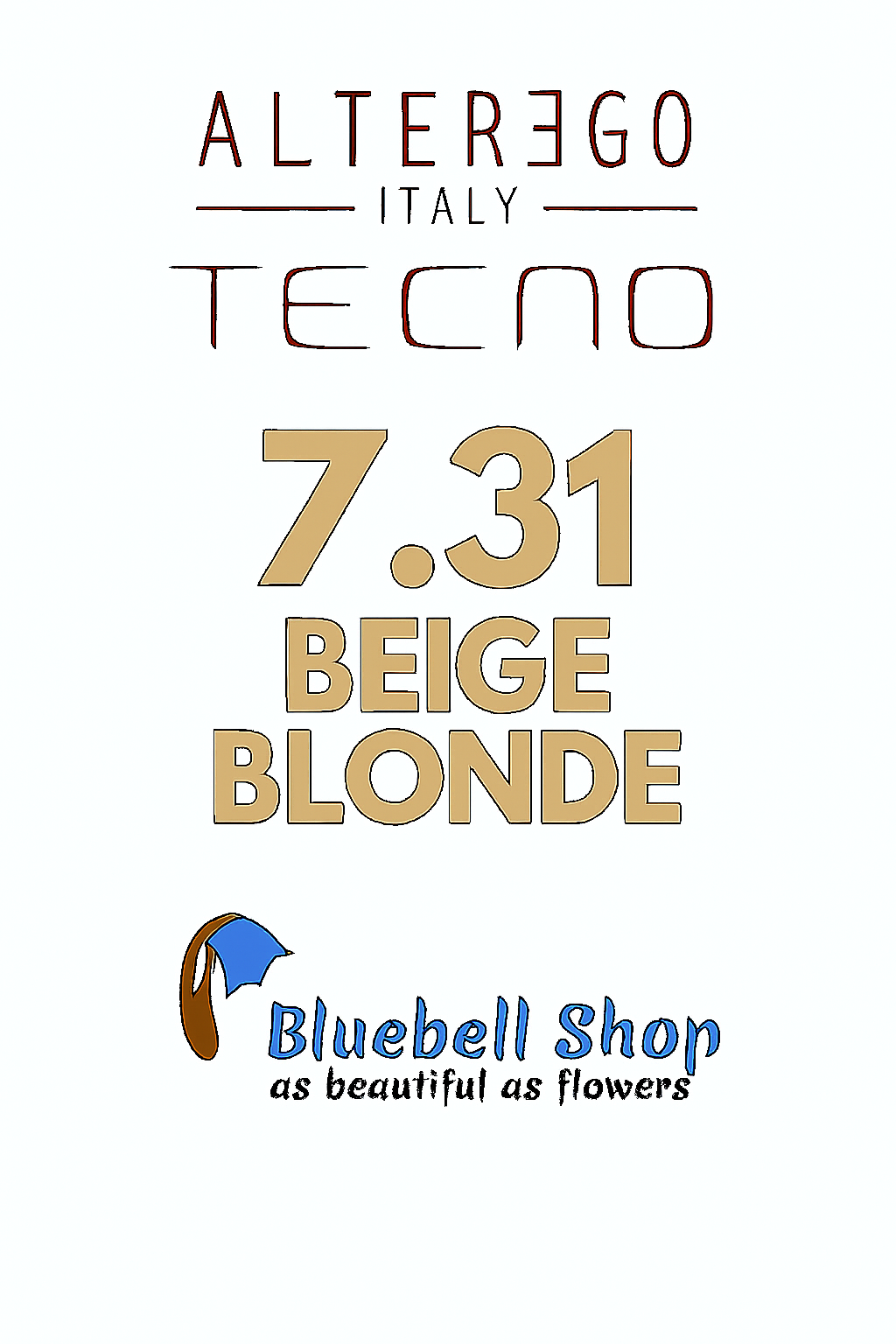رنگ مو آلترگو تکنو 7.31 بلوند طلایی دودی Alter Ego Techno Hair Color 7.31 Golden Ash Blonde – Made in Italy رنگ بلوند مت