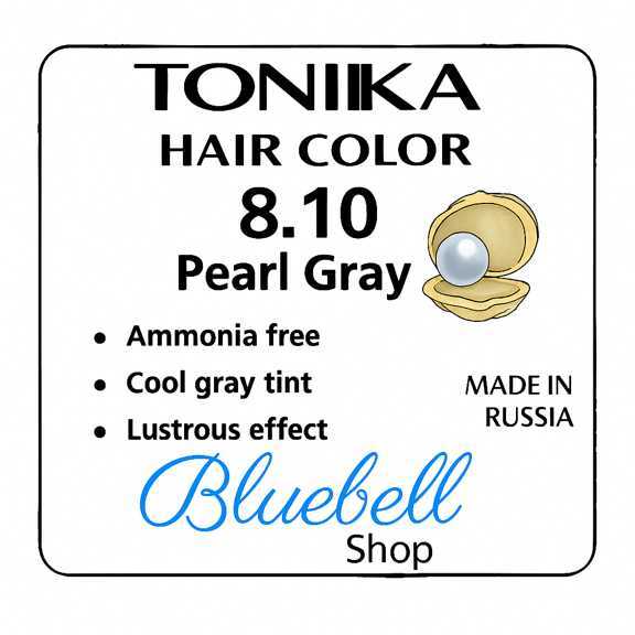  رنگ مو تونیکا شماره 8.10 | خاکستری مرواریدی بدون آمونیاک با جلوه لطیف و درخشندگی صدفی 