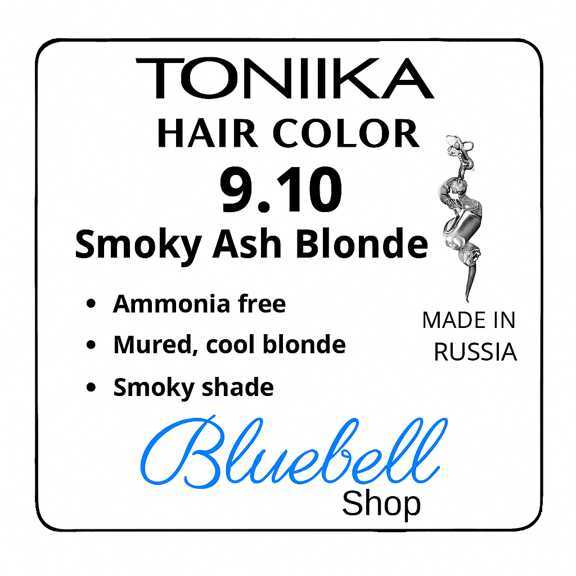  رنگ مو تونیکا شماره 9.10 | بلوند دودی خاکستری بدون آمونیاک با جلوه سرد و مات 