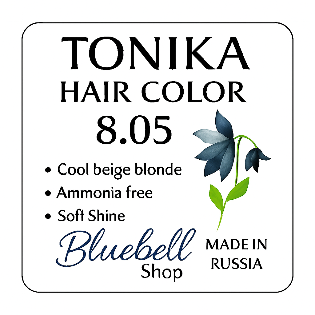  رنگ مو تونیکا شماره 8.05 | بژ سرد روشن بدون آمونیاک با جلوه لطیف و پوشش طبیعی 