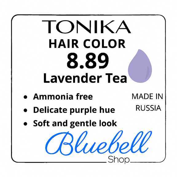  رنگ مو تونیکا شماره 8.89 | بنفش روشن یا چای اسطوخودوس بدون آمونیاک با جلوه لطیف و آرامش‌بخش 