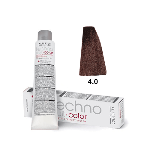  رنگ مو آلترگو تکنو 4.0 بلوطی Alter Ego Techno Hair Color 4.0 Chestnut – Made in Italy رنگ گرم و طبیعی، پوشش کامل، فرمول 