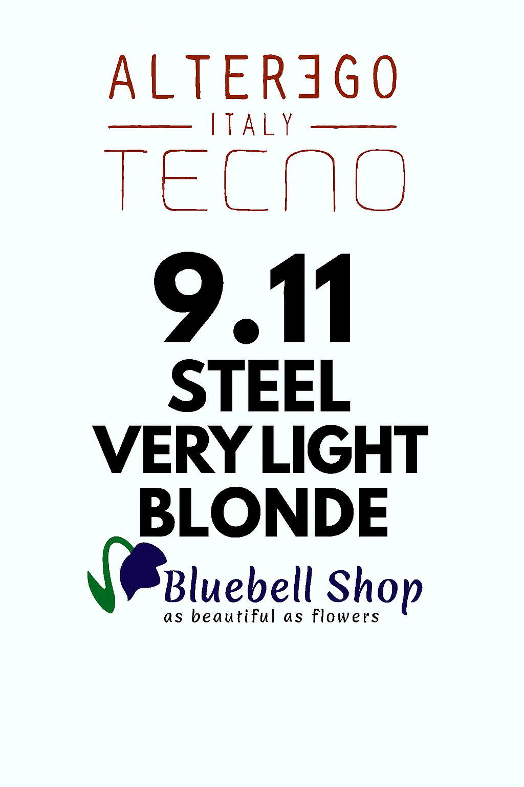  رنگ مو آلترگو تکنو 9.11 بلوند دودی خیلی روشن قوی Alter Ego Techno Hair Color 9.11 Intense Very Light Ash Blonde – Made i 