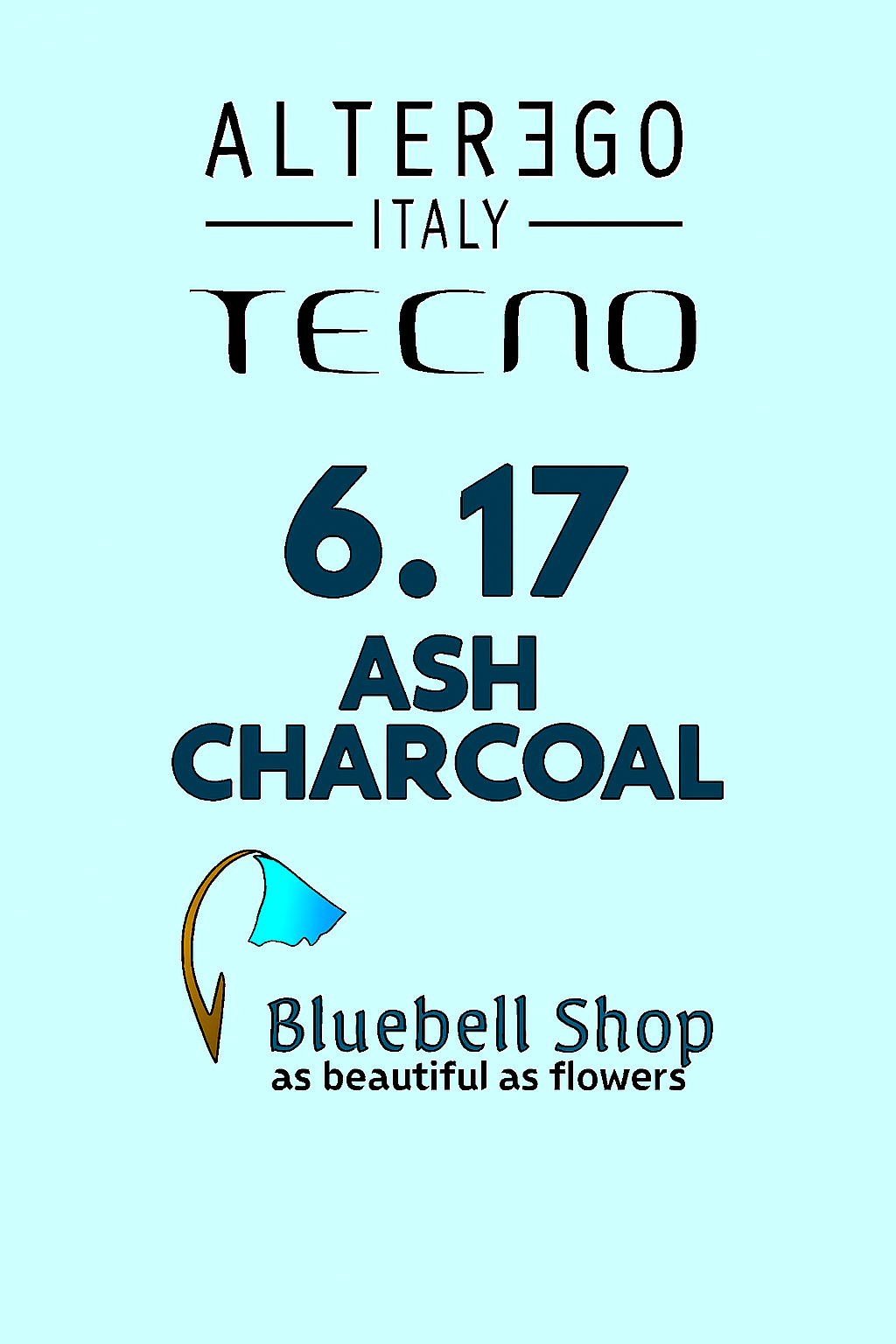  رنگ مو آلترگو تکنو 6.17 ذغالی Alter Ego Techno Hair Color 6.17 Charcoal – Made in Italy رنگ بلوند تیره با تناژ سرد ذغالی 