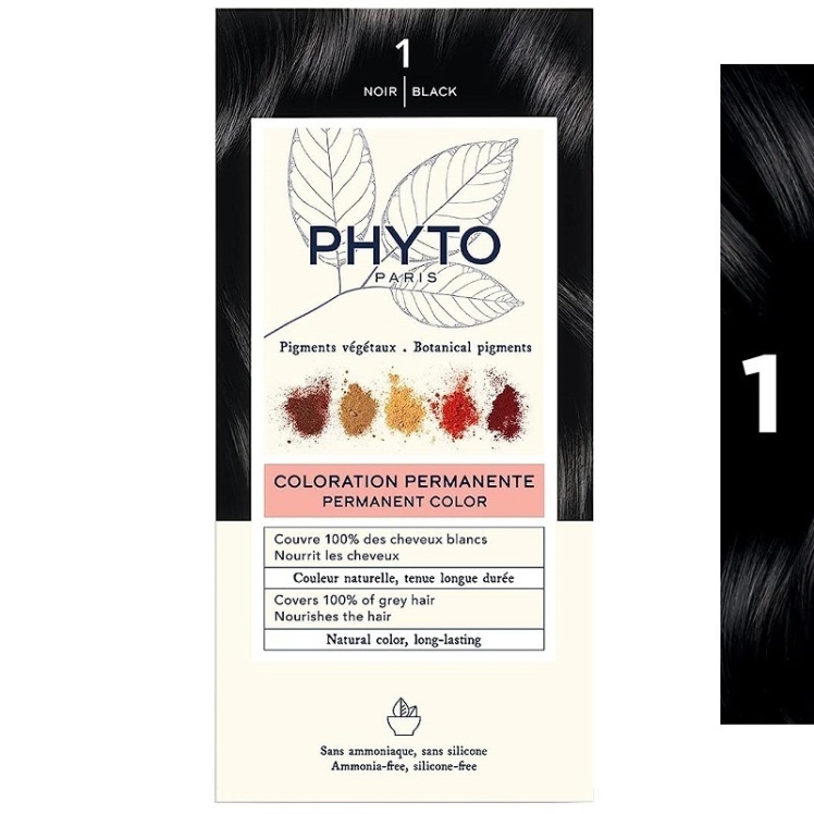 رنگ موی فیتو شماره ۱ (Phytocolor 1 Natural) | رنگ گیاهی بدون آمونیاک برای موهای مشکی طبیعی