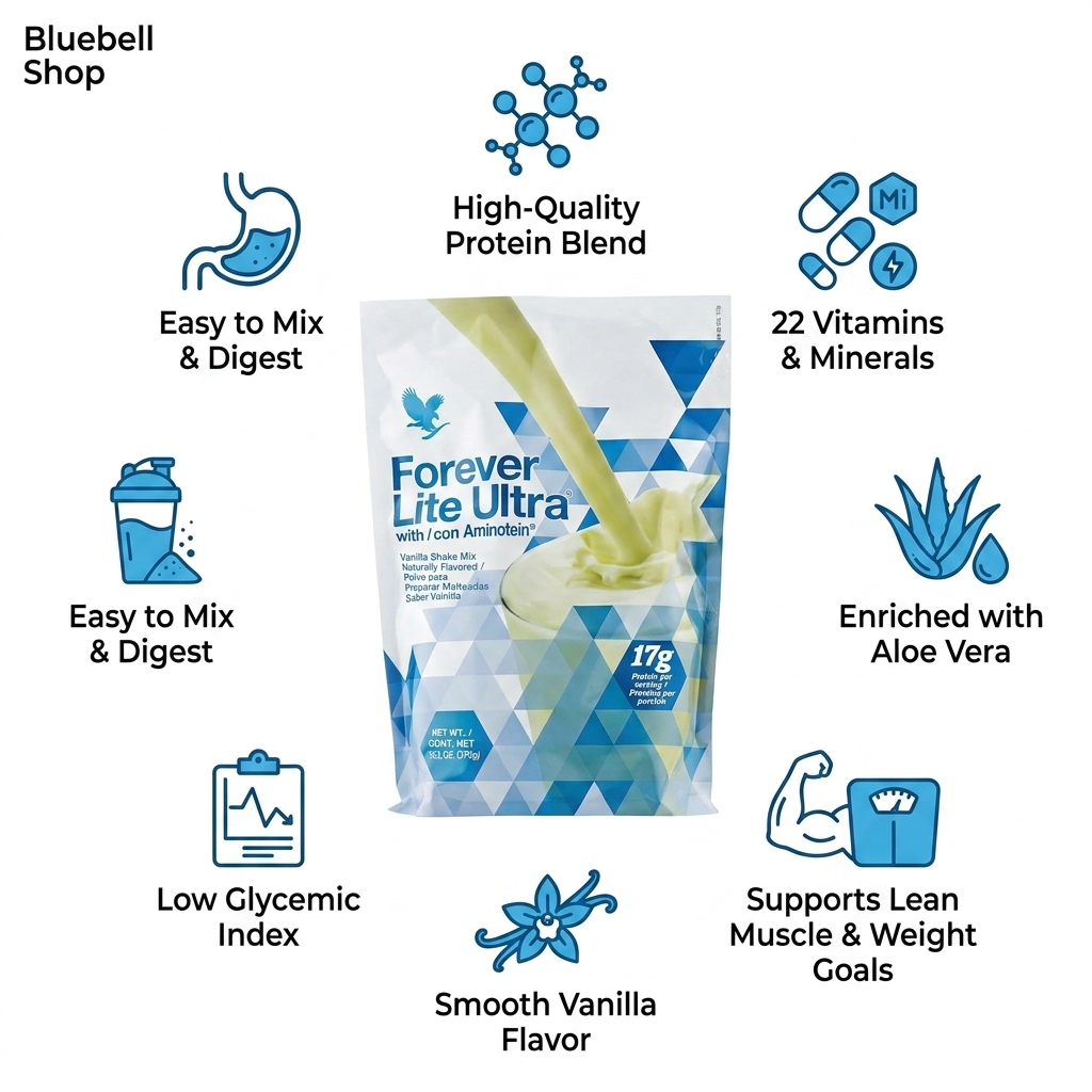 پودر پروتئین و شیک لاغری لایت اولترا وانیلی فوراور ۳۷۵ گرم | Forever Lite Ultra Vanilla Protein