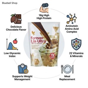 فوراور لایت اولترا با طعم شکلاتی (جایگزین وعده غذایی با پروتئین و آمینوتین) | Forever Lite Ultra Chocolate with Aminotein